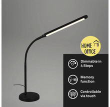 Schwarze LED Schreibtischleuchte mit Dimmfunktion und Touchbedienung