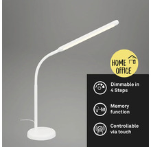 Weisse LED Schreibtischlampe mit Dimmfunktion und Touch-Steuerung für das Home Office