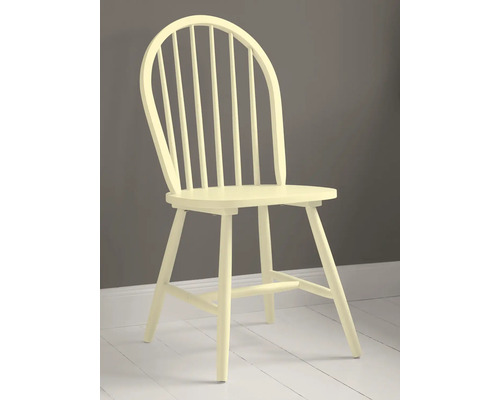 Holzstuhl mit abgerundeter Rückenlehne und Sprossen