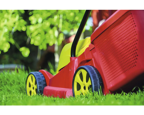 Tondeuse à gazon sur l''herbe