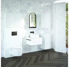 Spülkastenverkleidung mit Schrank Devo Cristal 2.0 BxHxT 80x188x19 cm alpine white/signal white glass