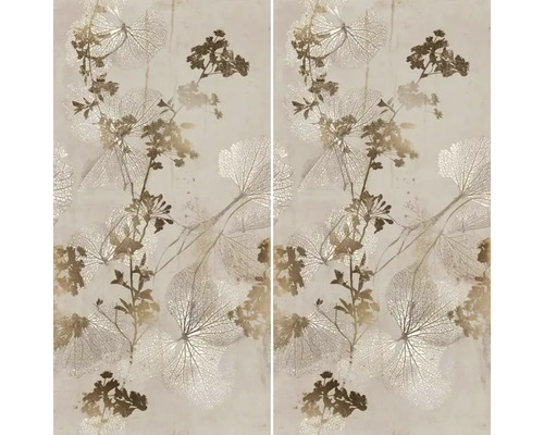 Papier peint avec motif de feuilles en filigrane pour la décoration murale