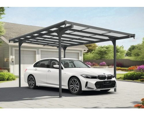 Carport simple alu 299 x 496 cm anthracite