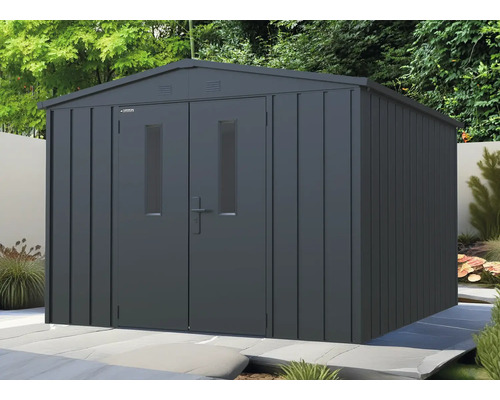 Abri de jardin Konsta Premium abri avec toit à pignon 8.5 m² noir