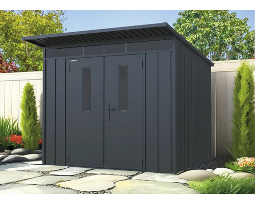 Abri de jardin Konsta Premium abri avec toit en appentis 6.4 m² noir