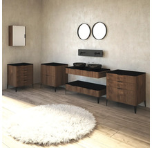 Armoire de toilette Devo Lotos gauche lxhxp 48x62x20 cm bronze expressive oak