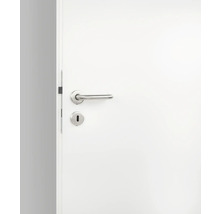 Porte intérieure blanche avec garnitures en acier inoxydable