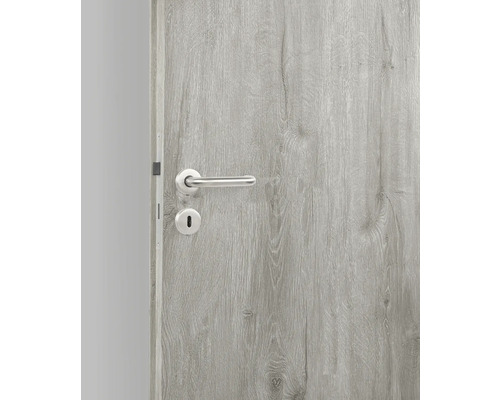 Porte intérieure avec motif bois et poignée de porte