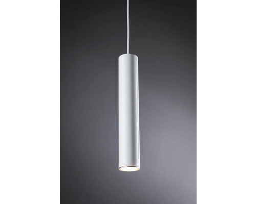 Lampe à suspension cylindrique blanche