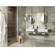Carrelage sol et mur en grès cérame fin Wells pearl poli 120x120x1.07 cm