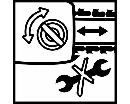 Symbole pour rotation, symbole sans entretien, symbole pour déplacement