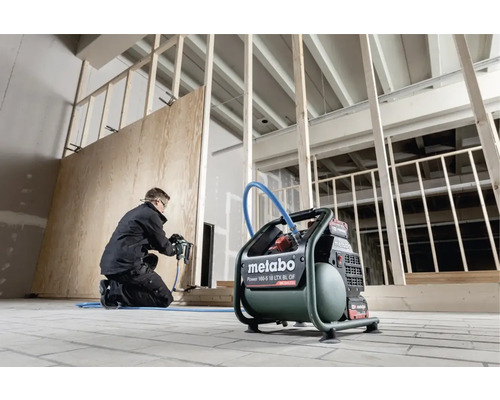 Metabo Kompressor im Einsatz auf einer Baustelle