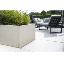 L-Stein Ecke Winkelstein Sichtbeton grau 100 x 5 x 80 cm Fusstiefe = 40 cm