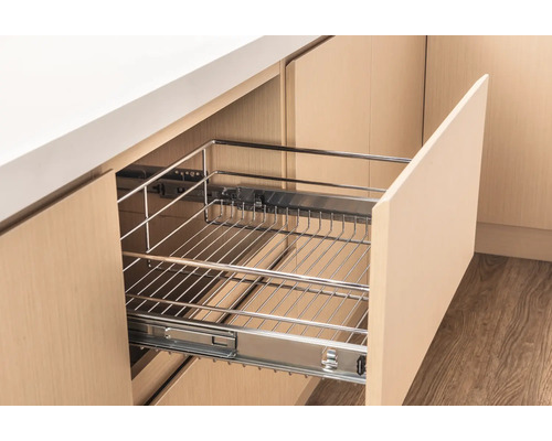 Auszug Küchenschrank mit Drahtkorb und Vollauszug