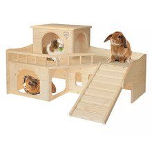Resch Château pour lapins avec grande terrasse en bois