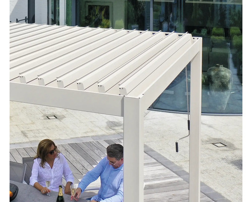 Pergola de terrasse avec toit à lamelles pour l''extérieur