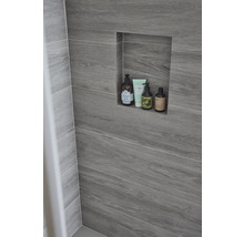 Carrelage sol et mur en grès cérame fin MIRAVA BERGEN grey 29.5x120x0.9 cm