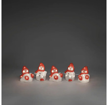 Guirlande lumineuse avec cinq figurines de bonhomme de neige