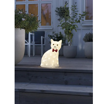 Dekorative Katzenfigur mit Schleife für den Aussenbereich