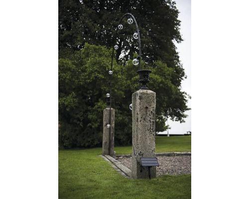 Luminaires solaires décoratifs avec boules en verre pour l''extérieur