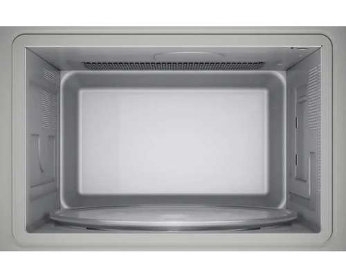 Innenansicht einer Mikrowelle mit Drehteller