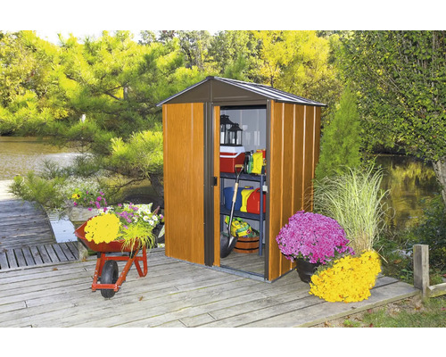 Gartenhaus SPACEMAKER Woodlake 54 151 x 122 cm Holzoptik