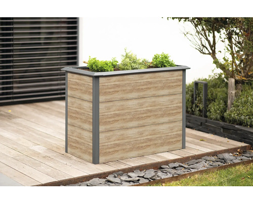 Hochbeet klassisch WESTMANN Primus-Multi inkl. Schneckenschutz Gr. M 100 x 50 x 77 cm Holzoptik