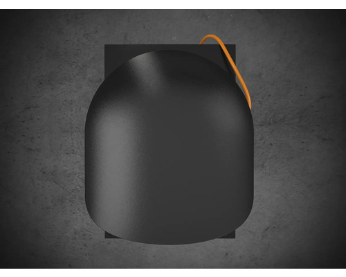 Schwarze Wandleuchte mit Kabelanschluss