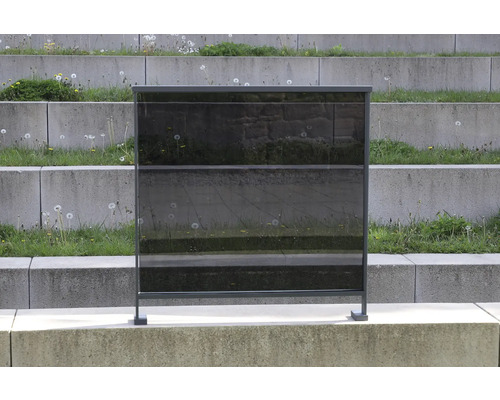 Garten Sichtschutz aus Glas und Metall