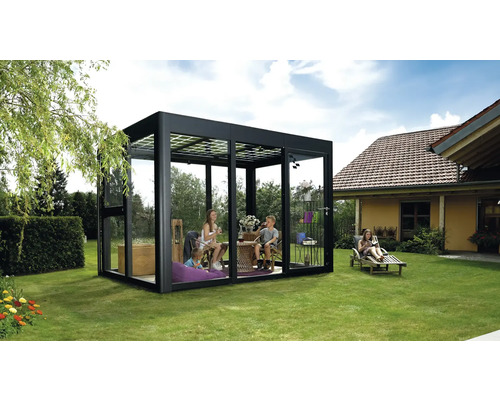 Serre solaire SunGarden Energy 3.2 Solar puissance totale max. 825 W plastique 6 mm 338 x 233 cm anthracite