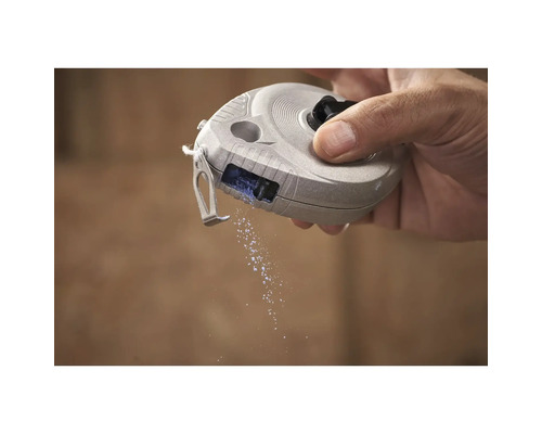 Cordeau traceur avec poudre de marquage bleue