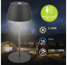 Lampe de table sans fil pour extérieur avec indice de protection IP44