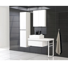 Meuble sous-vasque Jungborn TRENTA lxhxp 70x26x49.8 cm blanc mat - poignée noire