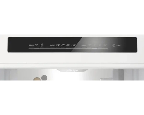 Bedienfeld eines Kühlschranks zur Temperatureinstellung und Alarmeinstellung