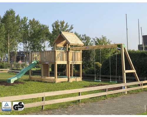 Tour de jeu avec toboggan et balançoire pour l''extérieur