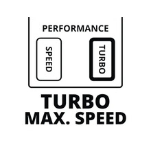 Symbole de performance avec modes vitesse et turbo