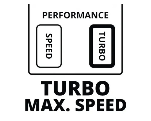 Symbole de performance avec modes vitesse et turbo