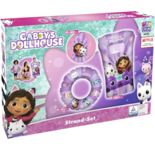 Set de plage Gabby''s Dollhouse avec bouée, brassards et ballon