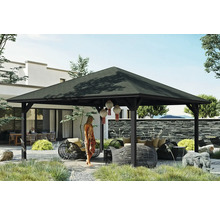 Pavillon de jardin indépendant avec toit et sièges