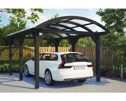 Carport individuel SKAN HOLZ Franken avec ancre de poteau 376 x 541 cm anthracite Carport individuel SKAN HOLZ Franken avec ancre de poteau 376 x 541 cm anthracite