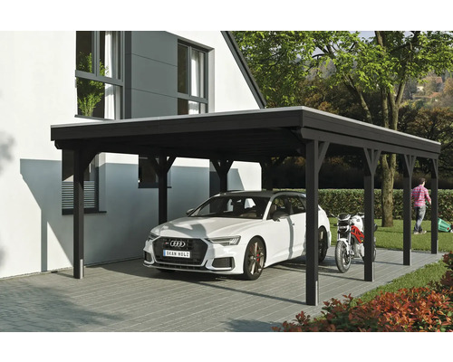 Einzelcarport SKAN HOLZ Grunewald inkl. Pfostenanker, EPDM Folie 427 x 796 cm anthrazit Einzelcarport SKAN HOLZ Grunewald inkl. Pfostenanker, EPDM Folie 427 x 796 cm anthrazit