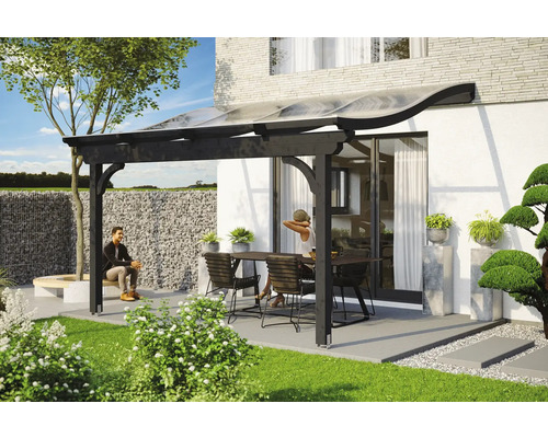 Toiture pour terrasse SKAN HOLZ Verona 434 x 239 cm anthracite