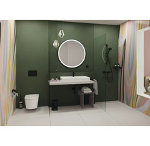 Robinetterie de lavabo hansgrohe VERNIS BLEND 100 CoolStart noir mat avec garniture de vidage à tirette 71585670