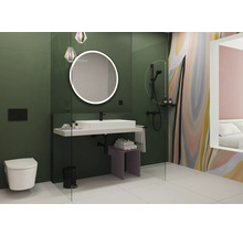 Robinetterie de lavabo hansgrohe VERNIS BLEND 100 CoolStart noir mat avec garniture de vidage à tirette 71585670