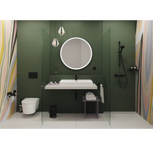 Robinetterie de lavabo hansgrohe VERNIS BLEND 100 CoolStart noir mat avec garniture de vidage à tirette 71585670