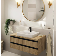 Robinetterie de lavabo hansgrohe VERNIS BLEND 100 CoolStart noir avec bonde de vidage clic-clac mat 71589670