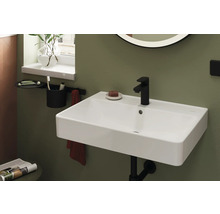 Robinetterie de lavabo hansgrohe VERNIS BLEND 100 CoolStart noir mat avec garniture de vidage à tirette 71585670