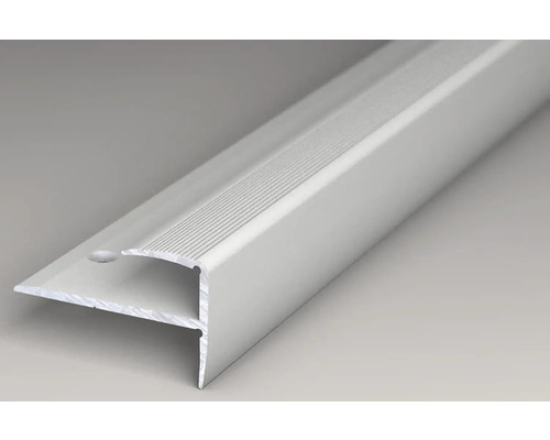 Treppenkantenprofil aus Aluminium mit geriffelter Oberfläche