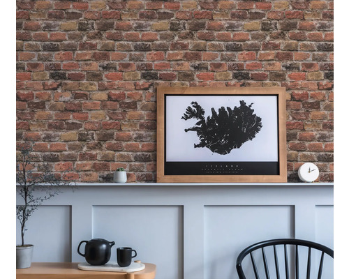 Maçonnerie décorative avec impression artistique Islande au mur