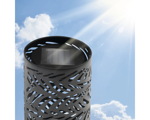 Solarleuchte mit Blattmuster für den Außenbereich